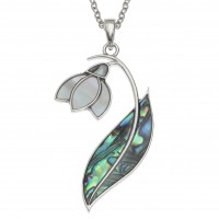 Snowdrop Flower Pendant with Chain Snowdrop Flower Pendant with Chain
