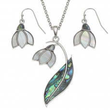 Snowdrop Flower Pendant / Earring Set Snowdrop Flower Pendant / Earring Set