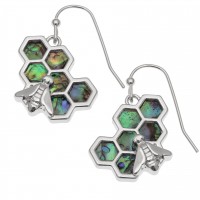 Asymmetric Honeycomb Bee Hook Earrings Asymmetric Honeycomb Bee Hook Earrings