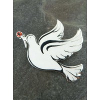 Dove Brooch with Poppy Dove Brooch with Poppy