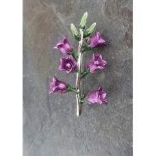 Purple Flower Canterbury Bell Brooch