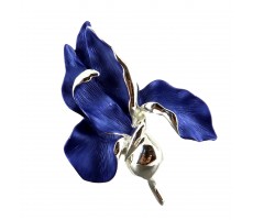 Blue Iris Brooch