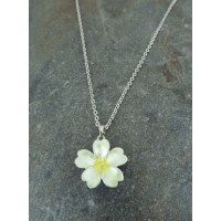 Yellow Primrose Pendant with Chain