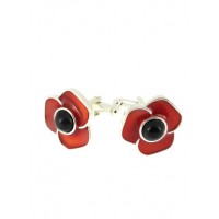Red Poppy Cufflink Red Poppy Cufflink